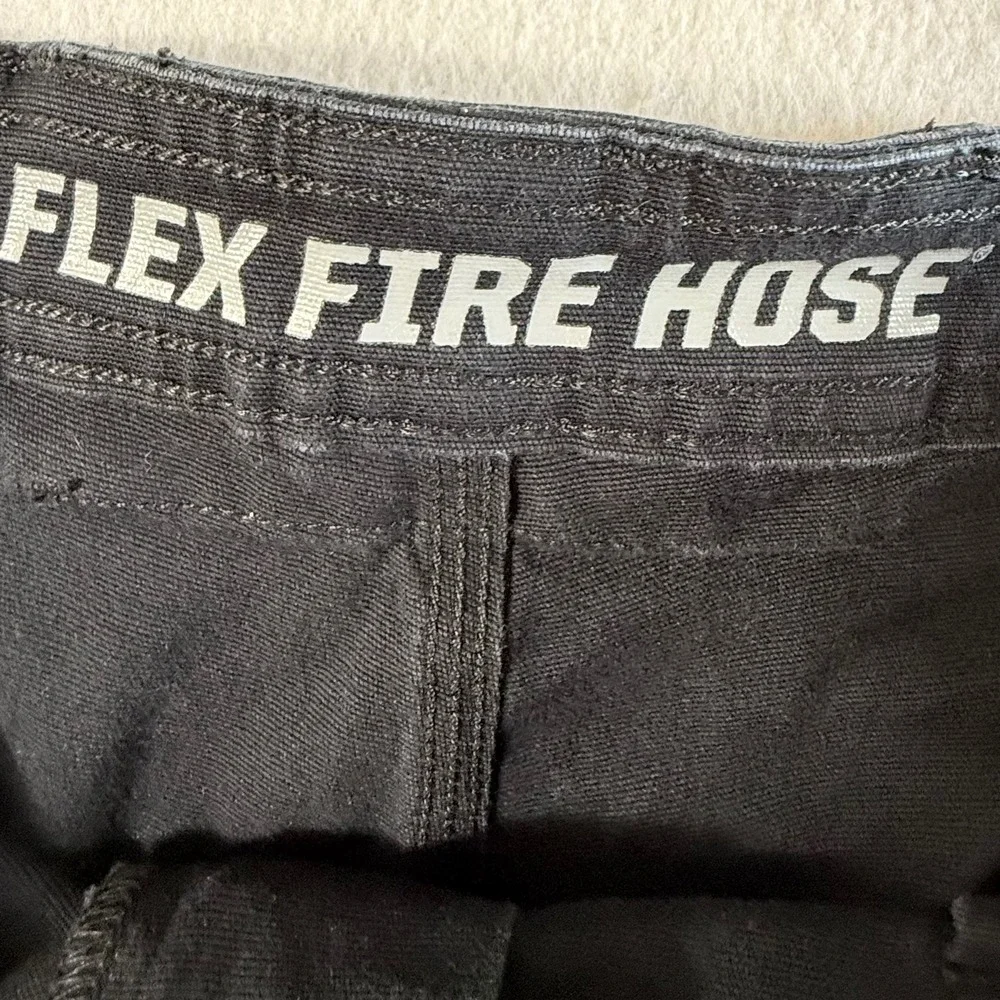 Duluth Trading Co Cargo Pants Mens 42x30 Flex Fire Hose Relaxed Fit Black